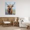 Stupell Industries Highland Cow with Daubed Flowers Canvas, design by Lindsay Kivi Fine Art